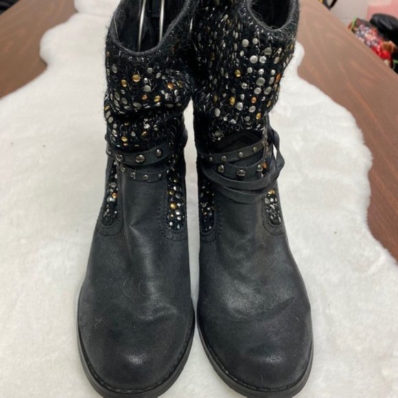 Not Rated Embellished Slouch Ankle Boots, size 10 - Picture 2 of 14